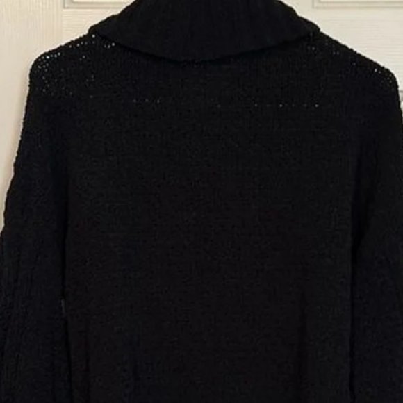 NWT Seven7 Chenille Turtleneck Sweater Black - Picture 5 of 5